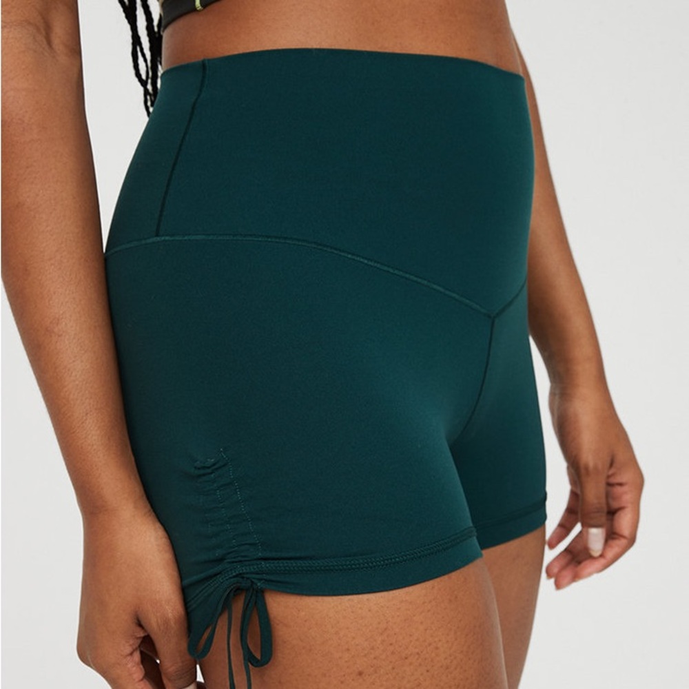 Aerie Teal High-Rise Athletic Shorts - Picture 5 of 7